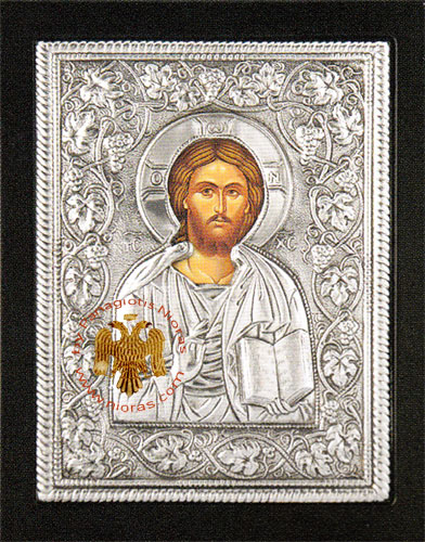 Christ Blessing Aluminum Icon